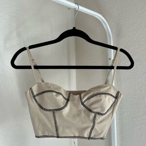 princess polly leilani top beige
